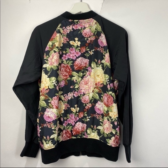 GARAGE floral multicolor bomber jacket size S - Picture 3 of 6